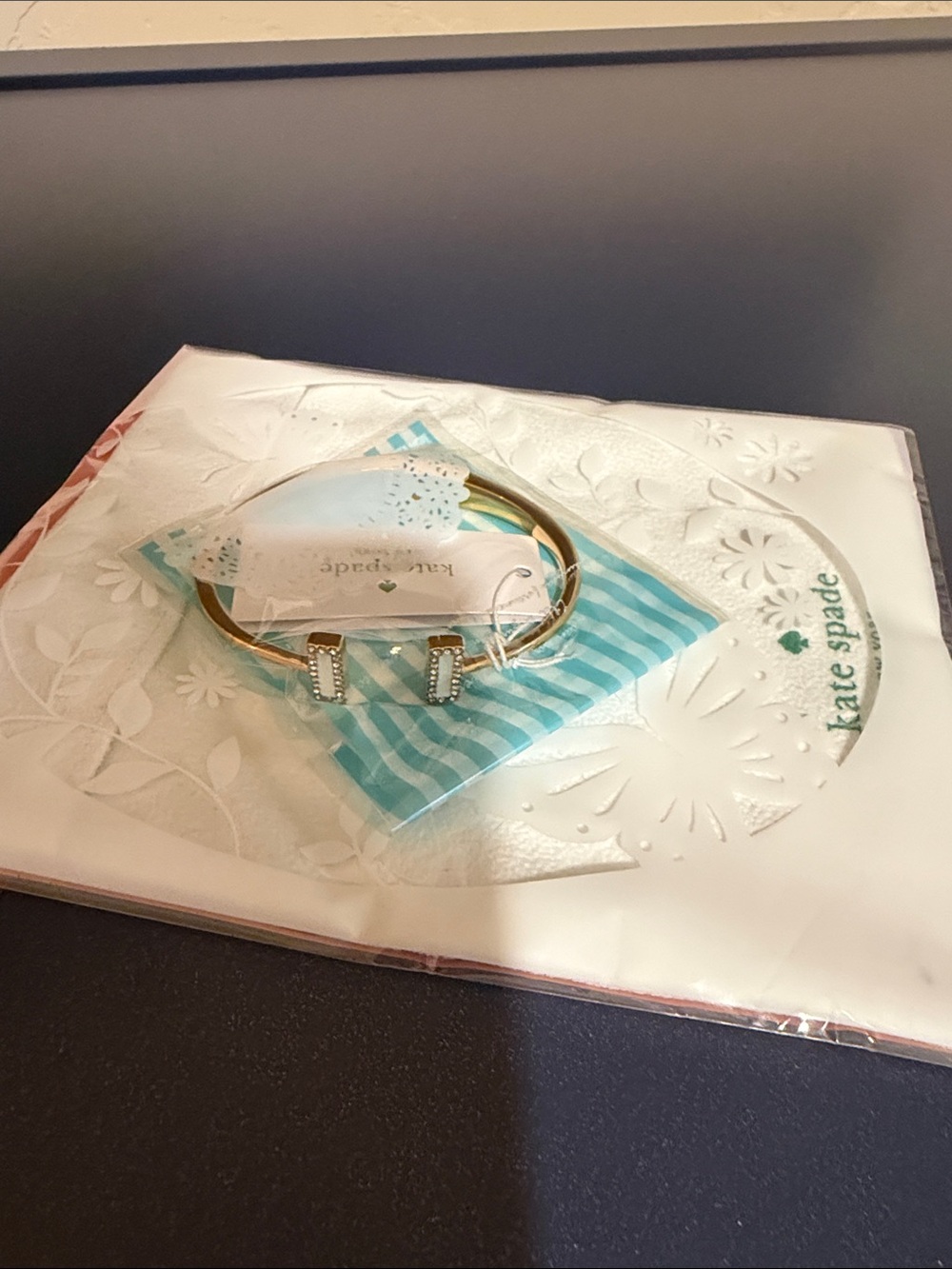 kate spade Gold Crystal-Embellished Bangle - Picture 5 of 6